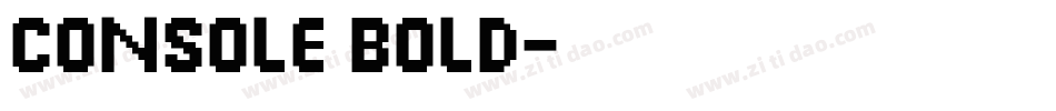Console Bold字体转换